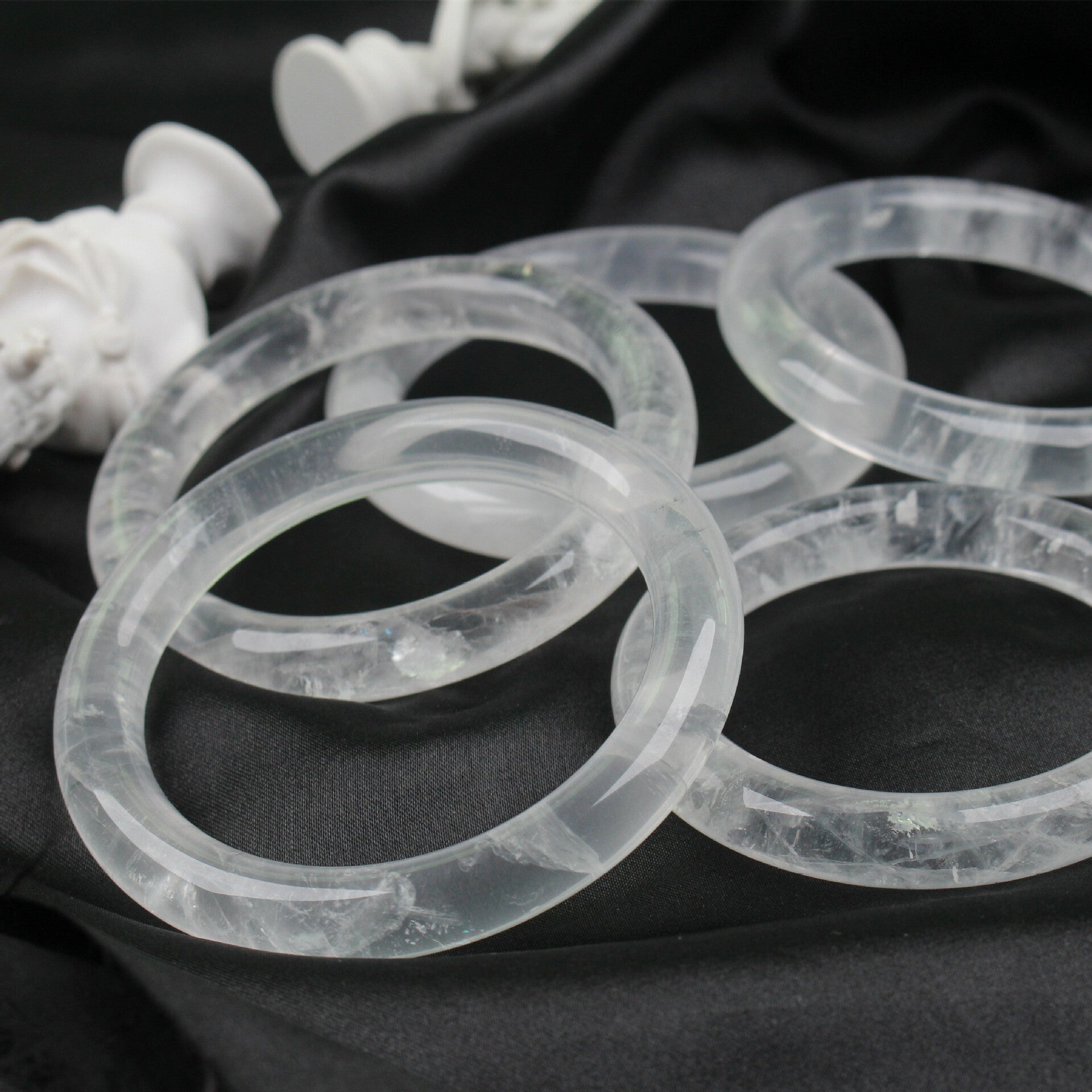 【玉鐲】天然巴西白水晶手鐲(通透、半通透、不通透)