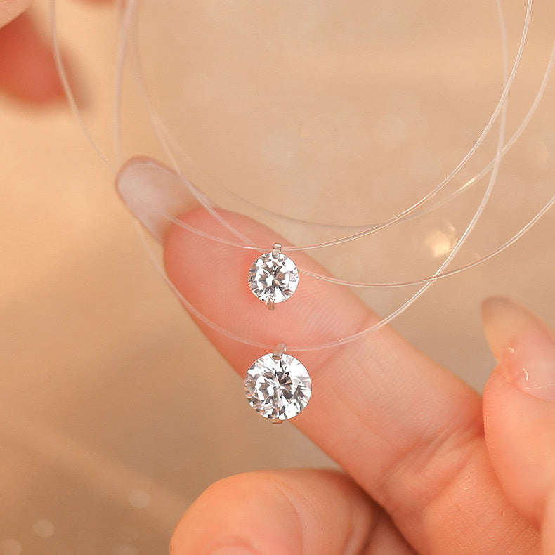 希奧之星 - 獨家專利莫桑石隱形絲線項鍊