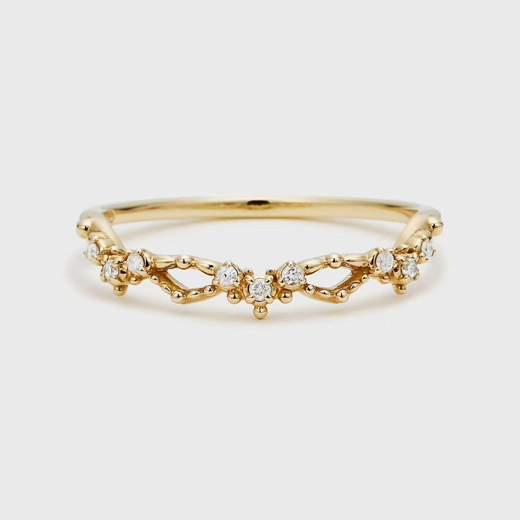 【輕奢】皇冠之詩-S925純銀+14K金白鋯石戒指